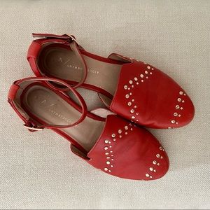 Anthropologie Ankle Strap Flats